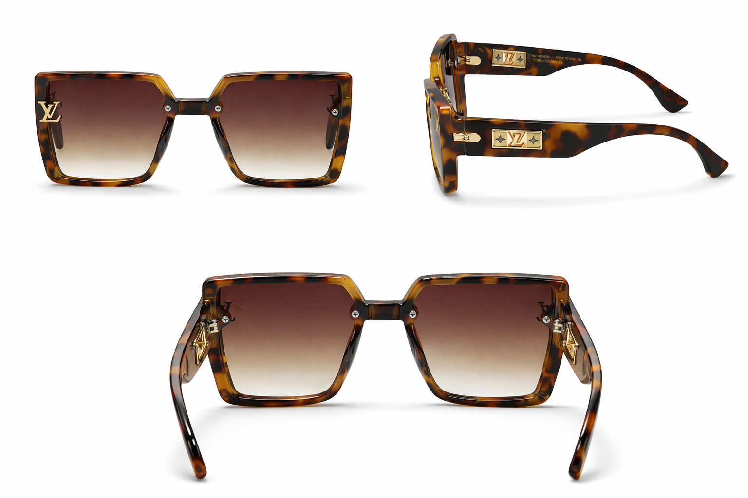 Oversized Tortoiseshell Square Sunglasses