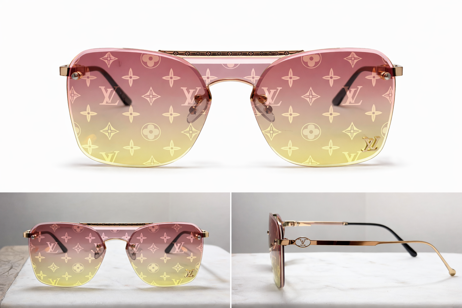 Unisex Gradient Square Sunglasses