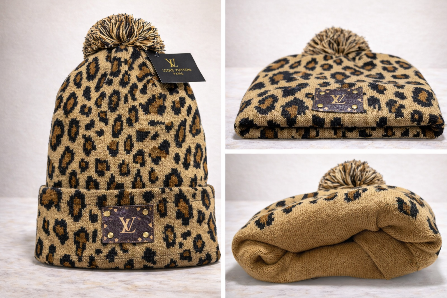 Ribbed Knit Pom Beanie