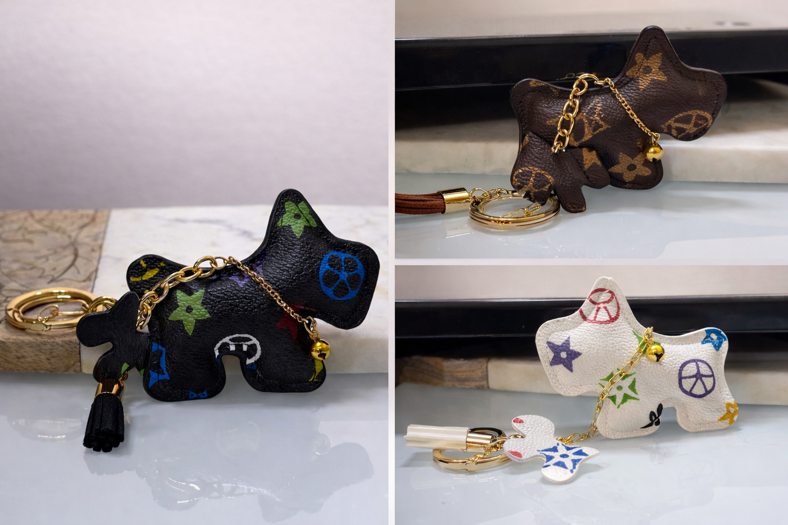 Designer-Inspired Keychain & Bag Charm