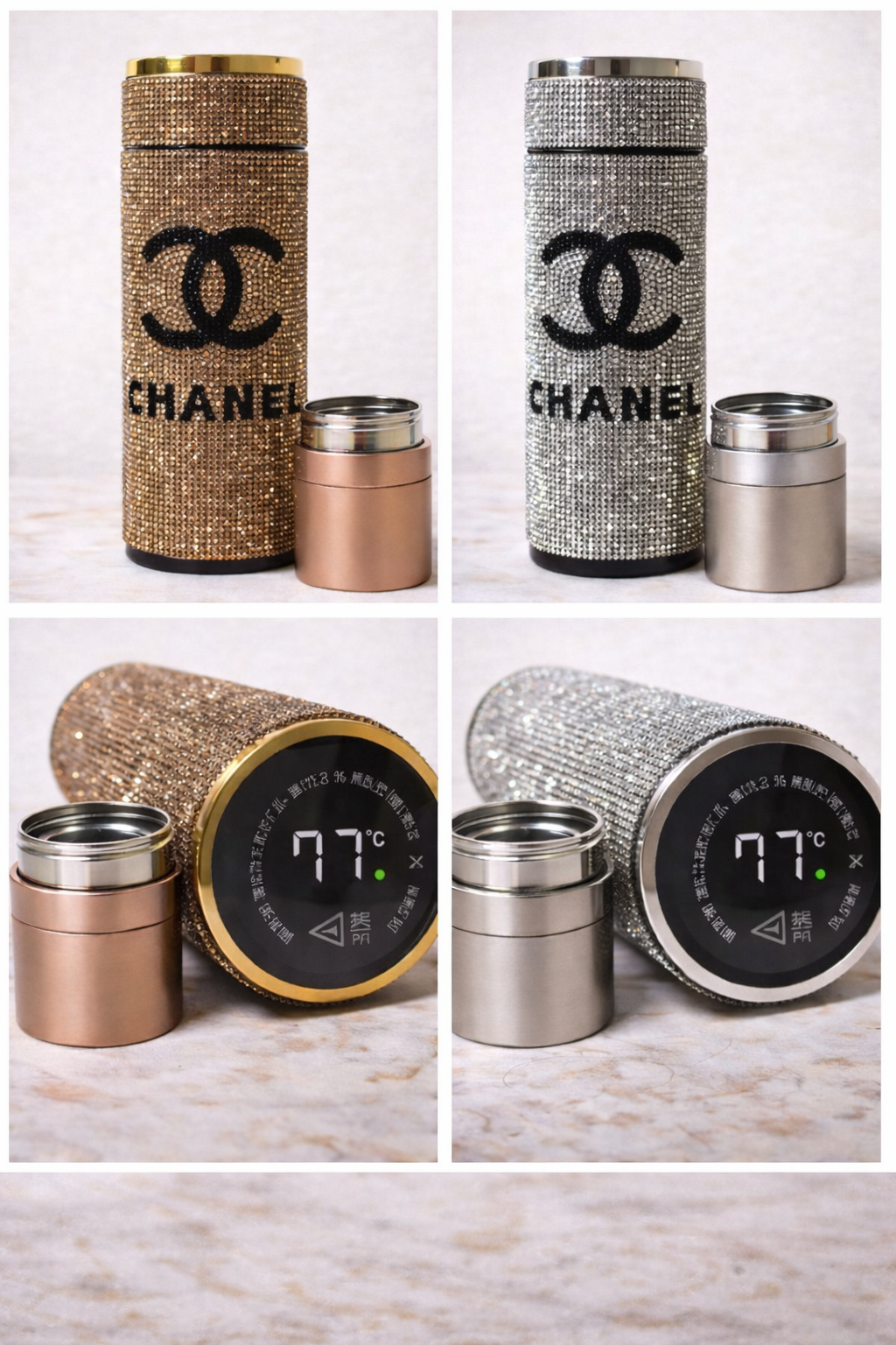 16.9 oz Bling Stainless Steel Smart Tumbler with Tea Infuser