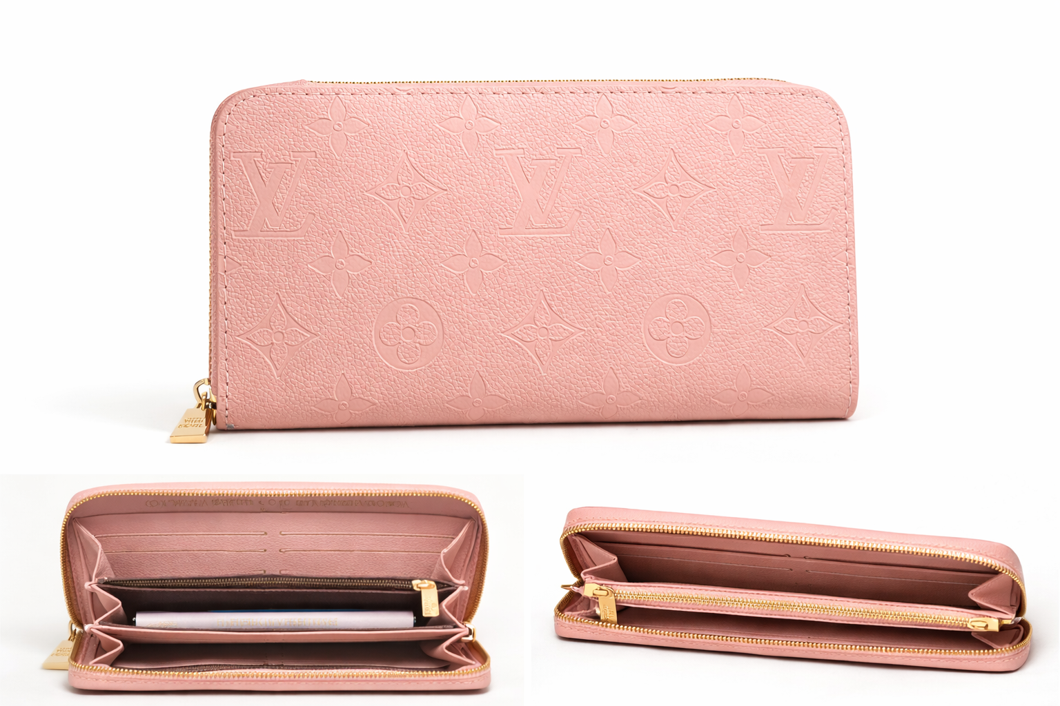 Designer-Inspired Zip-Around Wallet